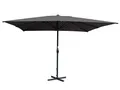 Produktbild: Gardissimo Sonnenschirm mit Ständer Gigante 400 x 400 cm Anthrazit, mit UV Schutz 50+ und Teleskopfunktion, Kurbel, Quadratisch, Kurbelschirm, Marktschirm