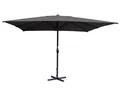Produktbild: Gardissimo Sonnenschirm Gigante anthrazit 4x4 m / 400 x 400 cm / Kurbelschirm / Marktschirm, LxB: 385x400 cm, Spar-Set, Sonnenschirm inkl. Schirmständer, mit Kurbel / Telskopfunktion / Windauslass