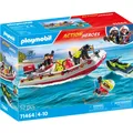 Produktbild: Playmobil Feuerwehrboot mit Aqua Scooter (71464) (71464)