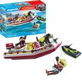 Produktbild: playmobil Spielset ACTION HEROES 71464, ab 4 Jahre, Feuerwehrboot mit Aqua Scooter, 52 Teile