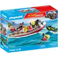 Produktbild: PLAYMOBIL 71464 Feuerwehrboot mit Aqua Scooter