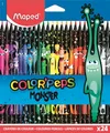 Produktbild: Colorpeps Monster Maped dreieckigen Bleistift Buntstifte in schwarz Fall 24 Farb