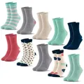 Produktbild: OCCULTO Basicsocken Jungen & Mädchen Bunte Socken 10er Pack (Modell: Estilo) (10-Paar) grün 31-34