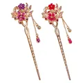 Produktbild: 2 Stück -Blumen-Haarnadeln Chinesische Haarnadeln Hochsteckfrisur-Haarnadeln ...