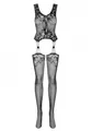 Produktbild: Obsessive Bodystocking-Ouvert Straps-Look Bodystocking ouvert - schwarz (1 St) Netz