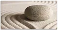 Produktbild: ARTland Wanddeko Glasbilder Wandbild Glas Bild einteilig 60x30 cm Querformat Zen Steine Sand Entspannung Strand Maritim S6BH