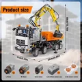 Produktbild: Mould King 19007S RC Kran LKW 2970 Teile Technik  Pneumatik Truck
