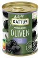 Produktbild: Kattus - Schwarze Hojiblanca Oliven ohne Stein | Ideal zu Pizza, Pasta oder Salaten | 85 g in der Dose