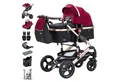 Produktbild: Daliya® Kombi-Kinderwagen BAMBIMO 3in1 Kinderwagen & Buggy mit Auto-Babyschale und Adapter, (XXL-Set inkl. Wickeltasche und Spieltisch, 15-tlg), Babyschale, Airless-Räder, Federung, weiche Matratze, Belüftungssystem