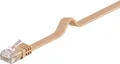Produktbild: Goobay CAT 6 Flach-Patchkabel, U/UTP, Hellbraun