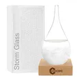 Produktbild: 3DHOME Sturmglas, Mode Kreative Wassertropfen Glas Barometer, Wettervorhersage Flasche, Wetterstation,Verwendet für Heim- und Büro-Desktop-Dekoration, Weihnachtsgeschenke, Geburtstagsgeschenke (Small)