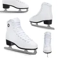 Produktbild: Eislaufschuhe Damen SchlittschuheWeiß 39 25,4 cm, Schnürung, Klassisches Desi...