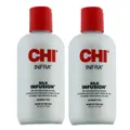 Produktbild: Farouk Chi Silk Infusion Seidenfluid 2 x 177 ml Haarseide Kur Seide Haartherapie