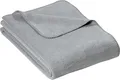 Produktbild: Erwin Müller Wohndecke Brescia Uni hellgrau Größe 150x220 cm - schmuseweicher Flor, mollig warm und temperaturausgleichend