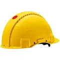 Produktbild: 3M G3000 Schutzhelm G30DUY in Gelb, belüftet, mit Uvicator, Pinlock und Lederschweißband