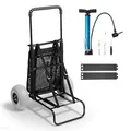 Produktbild: VEVOR Strandkarre Bollerwagen Sandwagen, Strandwagen 74,84 kg Tragkraft, Zusammenklappbarer Sandwagen aus Stahl 69 bis 114 cm Einstellbare Höhe, Robuster Wagen für den Strand