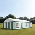 Produktbild: TOOLPORT Partyzelt Festzelt 5x10 m Garten-Pavillon PVC Plane 700 N in grün-weiß Wasserdicht