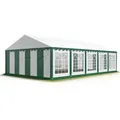 Produktbild: Party-zelt Festzelt 5x10 M Garten-pavillon -zelt Pvc Plane 700 N In Grün-weiß Wasserdicht