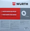 Produktbild: WÜRTH Spiegelklebeband | Breite 12mm / Länge 25m | Befestigen von Spiegeln, Fenstersprossen, Spendergeräten, Haken, Sanitärbereich | doppelseitiges Klebeband schwarz Polyethylenträger & Acrylatkleber