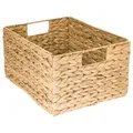 Produktbild: HMF Aufbewahrungskorb, faltbarer Korb geflochten aus Wasserhyazinthe Seegras | Größe L | 36 x 28 x 20 cm
