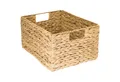Produktbild: HMF Aufbewahrungskorb faltbarer Korb geflochten aus Wasserhyazinthe Seegras (1 St), handgefertigter Flechtkorb, 36 x 28 x 20 cm