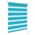 Produktbild: WOLTU Doppelrollo Klemmfix ohne Bohren Türkis B60 x H150 cm, Duo Rollo lichtdurchlässig Fensterrollo für innen verdunkelnd, Zebrarollo mit Kettenzug - Seitenzugrollo für Fenster und Tür