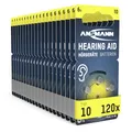 Produktbild: ANSMANN Hörgerätebatterien Typ 10 gelb PR70 P10 ZL4, 120 Stück, Sparpack Vorratspack,Batterien für Hörgeräte & Hörhilfen,leicht greifbar
