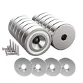 Produktbild: Magnete 12 Stück 10kg Kraft Neodym Topfmagnete Schrauben Kissen
