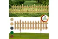 Produktbild: Floranica Staketenzaun Vorgartenzaun Steckzaun Gartenzaun Zierzaun Lattenzaun Friesenzaun, (20 x 100 cm, 1-St., Unbehandelt), Blummen Beeten Zaun aus Holz mit Metalpfosten, Beetabgrenzung