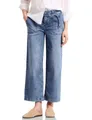 Produktbild: Street One Mid Waist Wide Leg Jeans mit Streifen mid Blue Striped wash 31