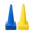 Produktbild: Dönges XXL-Pylonen 10er-Set Reittraining, 50 cm hoch, blau/gelb (Pylonen Hütchen Leitkegel Markierung Kegel Bodenarbeit Reitsport Pferdetraining Reittraining Agility Fußballtraining Outdoorsport)
