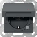 Produktbild: Gira 455228 SCHUKO-Steckdose 16 A 250 V~ mit Klappdeckel, Kontrolllicht und Shut