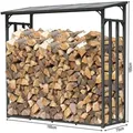 Produktbild: Quick Star Kaminholzregal, Anthrazit, Metall, 185x185x70 cm, Kleinmöbel, Kamine & Zubehör, Kaminholzregale