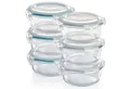 Produktbild: Grizzly Frischhaltedose Glas Vorratsdosen 6x 620 ml luftdicht, rund mit Click-Verschluss, (6-tlg), Für Ofen, Mikrowelle & Gefrierfach geeignet