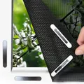 Produktbild: EASYmaxx Insect Protect Insekten- & Pollenschutzgitter 130 x 150 cm | Fliegengitter Fenster mit Magnetbefestigung | Einfache Montage mit 12 Magneten - kein Bohren oder Schrauben [Schwarz]