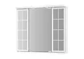 Produktbild: Jokey Spiegelschrank Binz MDF Holz in der Farbe Weiss mit Beleuchtung Landhausstil