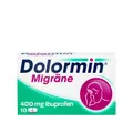 Produktbild: Dolormin Migräne 400 mg Ibuprofen bei Migränekopfschmerzen