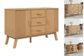 Produktbild: Kommode Schrank Sideboard OLDEN Braun 114x43x73,5 Cm Massivholz Kiefer