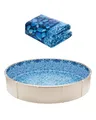 Produktbild: VEVOR Runde Poolfolie, φ 549x147 cm, Innenfolie, Ersatzfolie, Innenhülle, Schwimmbadfolie, Folie aus Vinyl im Überlappungsstil mit Standardstärke, für Aufstellpools mit 137 cm Wandhöhe