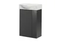 Produktbild: FACKELMANN Waschbecken SBC LUNA Gäste WC Set 2-teilig 45 cm, Anthrazit, links, Keramik