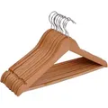 Produktbild: Spetebo - Holz Kleiderbügel natur - 10 Stück - Hosenbügel Anzugbügel Bügel Holzbügel