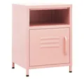 Produktbild: vidaXL Nachttisch Nachttisch Rosa 35x35x51 cm Stahl Nachtkonsole Nachtschrank