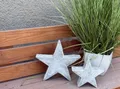 Produktbild: Steinfigur Skulptur 2er Set Sterne frostfest Steinguss