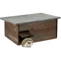 Produktbild: Igelhaus, Igelbau Mit Boden, Rattenklappe & Labyrintheingang, Holz, Igelhütte, Hxbxt: 20 X 45,5 X 33 Cm, Braun - Relaxdays
