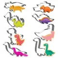 Produktbild: Joyoldelf Dinosaurier Ausstecher Set,Plätzchen Ausstecher, 8 Stück Keksausstecher aus Edelstahl, DIY Fondant Plätzchenausstecher Keksschneider Set für Kinder Geburtstag Dino Party Dekoration
