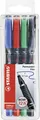 Produktbild: Stabilo® 842/4 Folienschreiber OHPen universal Fein, permanent, 4er Etui