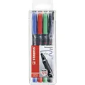Produktbild: STABILO OHPen 4er Folienstift Fein F universal permanent 4 Farben Set