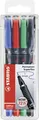 Produktbild: STABILO Permanent-Marker OHPen universal, permanent 4er Etui