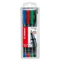 Produktbild: 4 STABILO OHPen universal Folienstifte Set farbsortiert permanent Fein ( F )