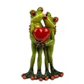 Produktbild: Froschpaar mit Herz aus Froschhausen lustige Frösche 16cm Skulptur Figur